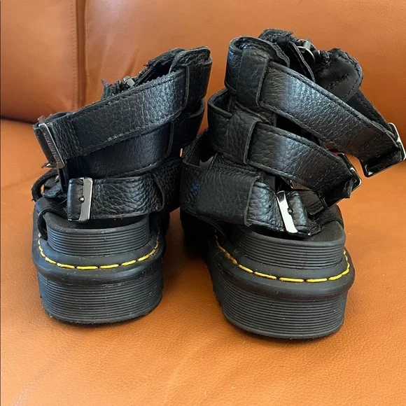 Dr. Martens Black Leather Gladiator Sandals - Picture 3 of 4